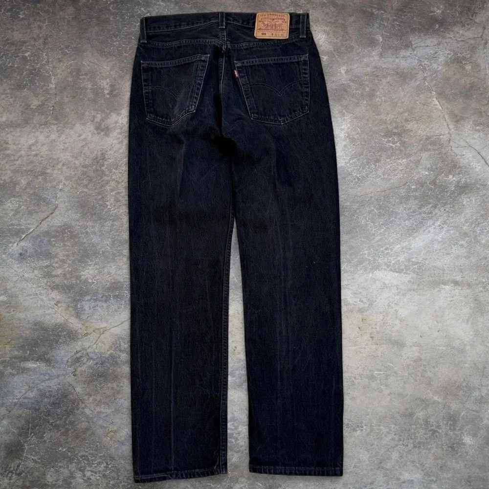 Vintage Levis 501 Made In USA Faded Black Jeans Men's 32x30 Classic Denim Y2K